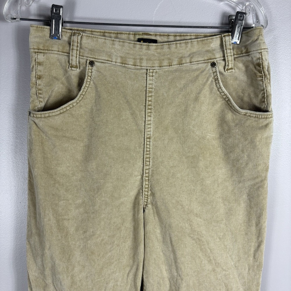 Lee Women's 29 Beige Corduroy High Rise Flare Side Zip Hippy Bell Bottom Pants - Picture 3 of 9